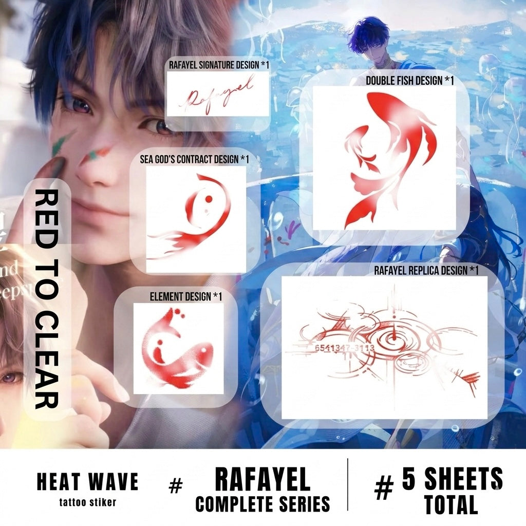 Love and Deepspace Rafayel Color-Changing Tattoo Sticker